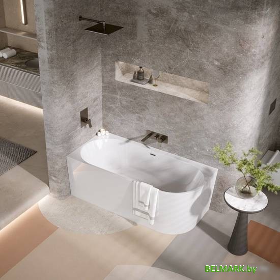 Ванна Polimat Sola 160x75 R (пристенная, белый) - фото2