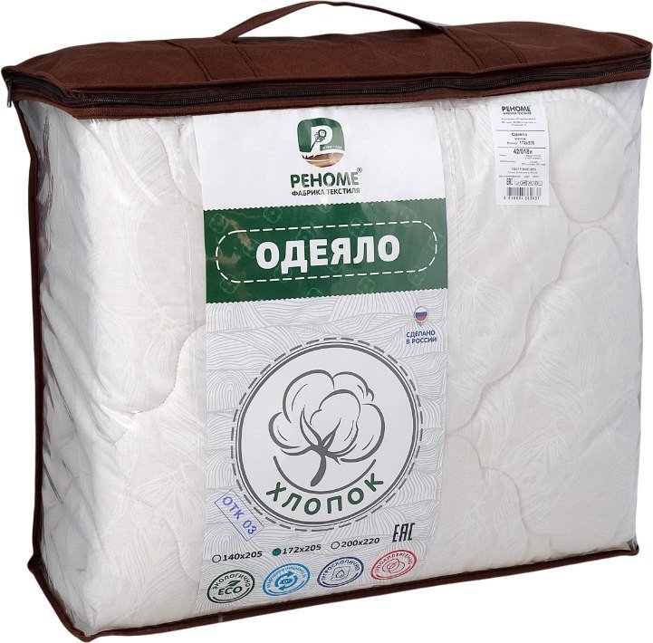 Одеяло Реноме Евро Поплин 42/015н 200x220 (хлопок, 320) - фото
