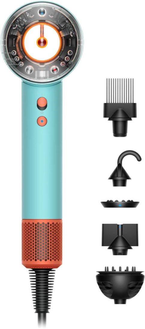 Фен Dyson HD16 Supersonic Nural Curly+Coily (евровилка, керамическая патина/топаз) - фото