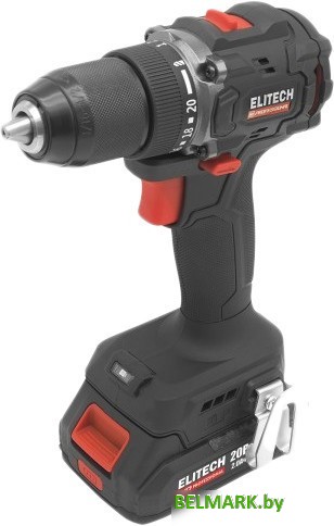 Дрель-шуруповерт ELITECH HD Professional CD 20SL2 E2201.040.01 (с 2-мя АКБ 2 Ач, кейс) - фото