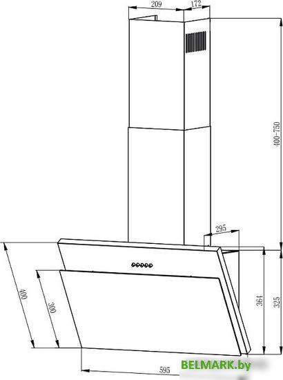 Кухонная вытяжка Evelux Tilda 60 BG - фото2