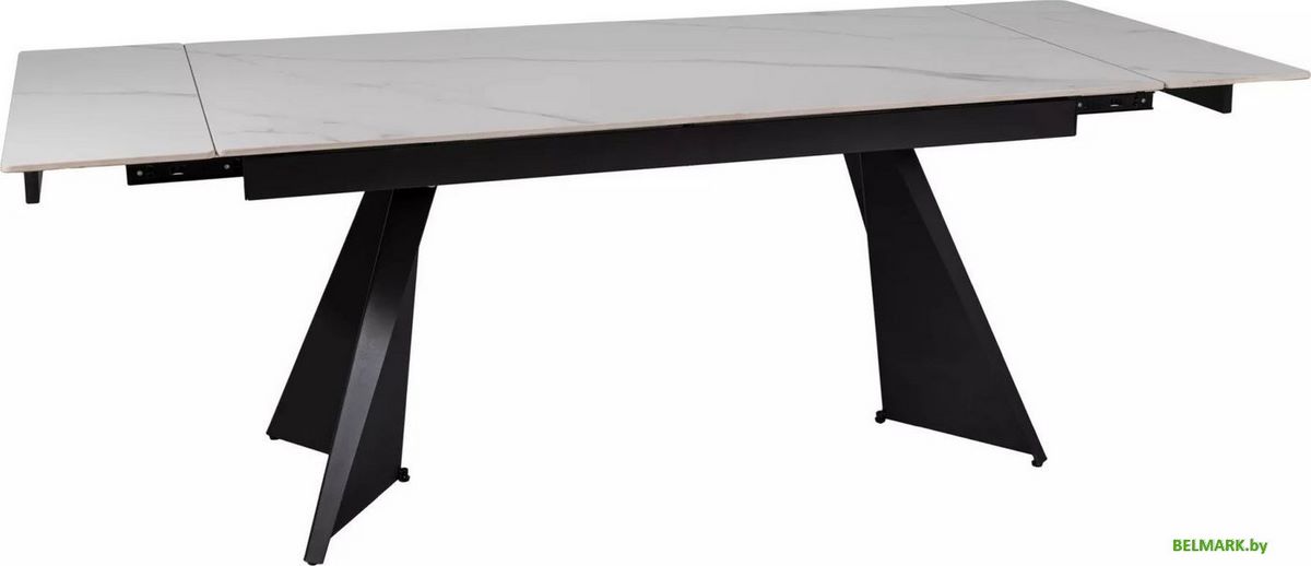 Кухонный стол Signal Laconi 160-220/90 (белый/черный) - фото