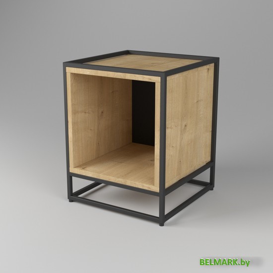 Тумба Дабер 001 ТП1.0.2.14 (черный/дуб гамильтон натуральный) - фото