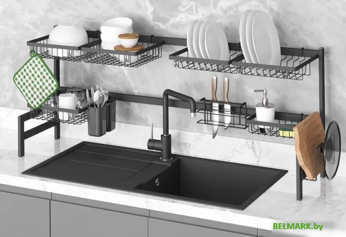 Сушилка для посуды Starax S-4152-A (антрацит) - фото