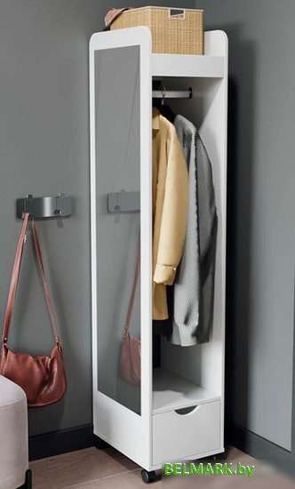 Вешалка для одежды Трия Лайт (белый глянец) - фото