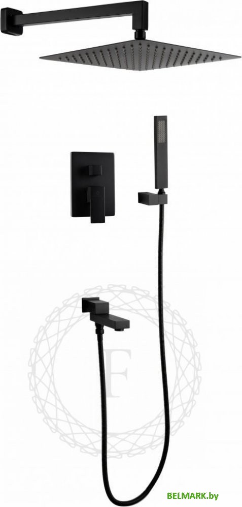 Душевая система Filarete Fing FL1040 (черный матовый) - фото