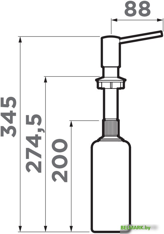 Дозатор для жидкого мыла Omoikiri OM-02 CH-P (шампань) - фото2