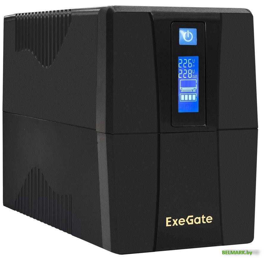 Источник бесперебойного питания ExeGate SpecialPro Smart LLB-600.LCD.AVR.C13.RJ.USB - фото