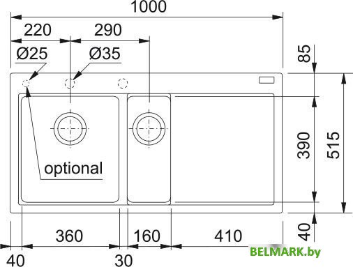 Кухонная мойка Franke MTG 651-100 114.0743.115 - фото2
