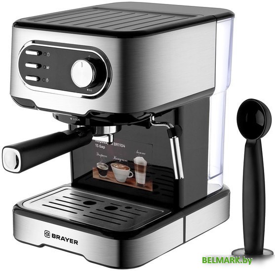 Рожковая помповая кофеварка Brayer BR1104 - фото