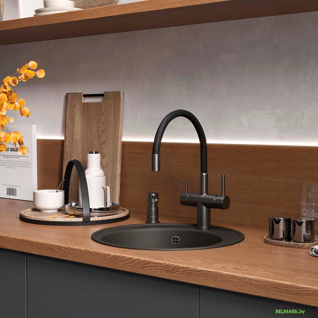 Кухонная мойка Reflexion Arena RF0148BL - фото2