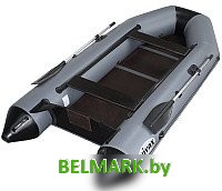 Моторно-гребная лодка Vivax Т330 с полом-книгой (без киля, серый/черный) - фото