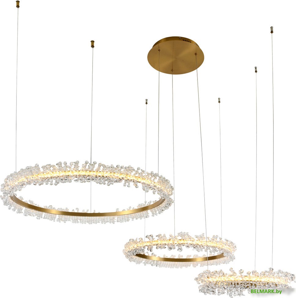 Подвесная люстра Kinklight Лаура 08246.36PA(4000K) (латунь) - фото