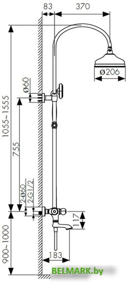 Душевая система Kaiser Aria 03182-1 - фото2