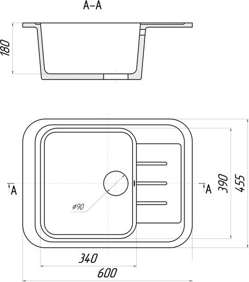 Кухонная мойка Gerhans B20 (серый) - фото2