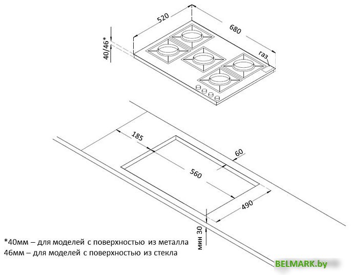 Варочная панель Korting HG 761 CTGN - фото2