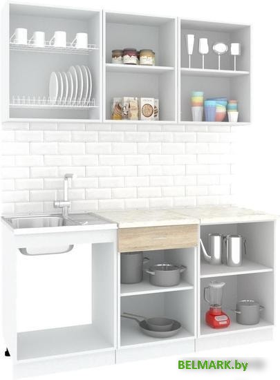 Кухня Кортекс-мебель Корнелия Экстра 1.7м (дуб сонома/венге/королевский опал) - фото2