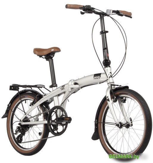 Велосипед Novatrack Town alloy 8 V 2024 (серебристый) - фото2