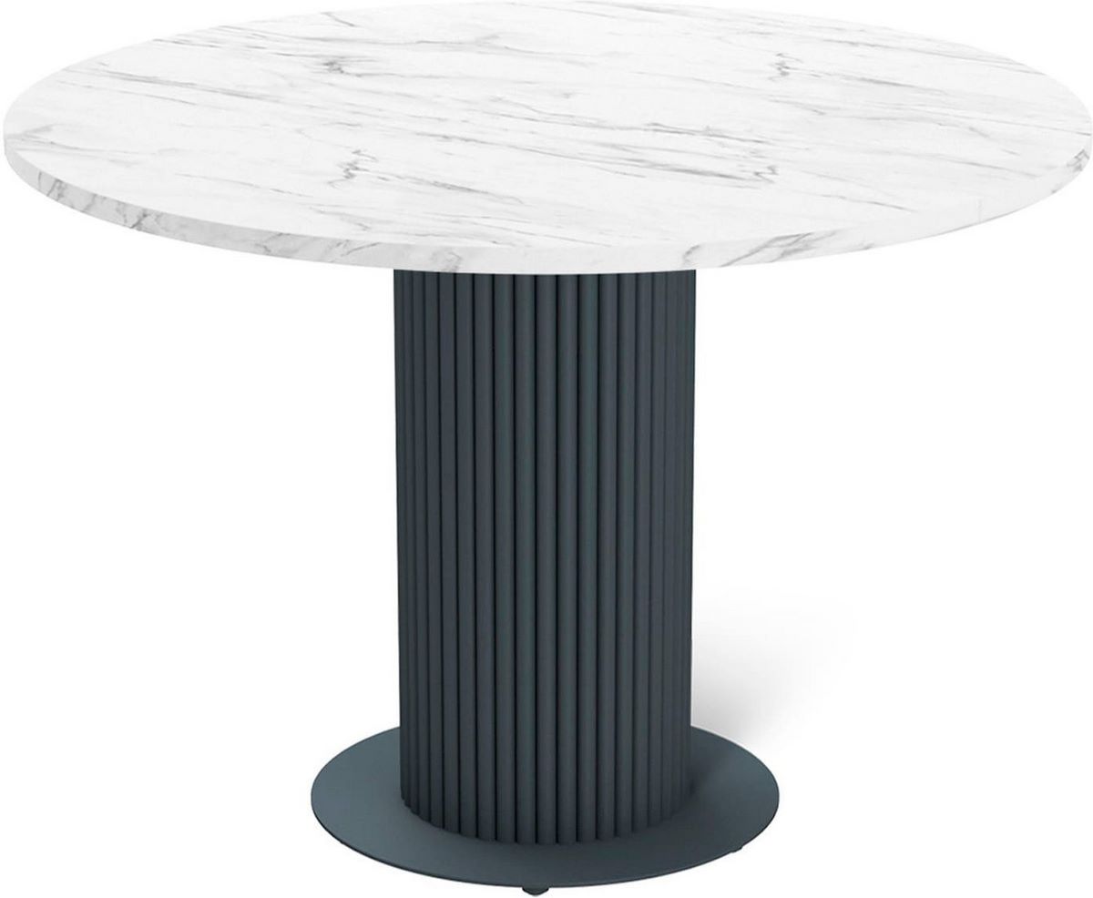 Кухонный стол Sheffilton SHT-TU69/TT 90 (антрацит/мрамор кристалл) - фото