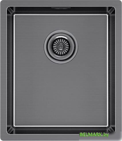 Кухонная мойка Paulmark Lassan 38 UNI LA38-GM (черный/вороненая сталь) - фото