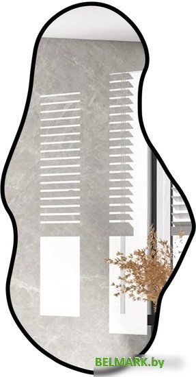 Зеркало eMZe 63x110 LED.UV.NF.63.110.CHE.4K (черный УФ-окантовкой и подсветкой) - фото