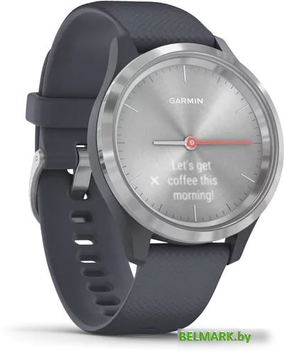 Гибридные умные часы Garmin Vivomove 3S (серебристый/синий) - фото2