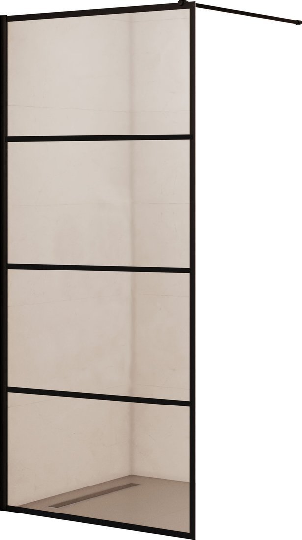 Душевая стенка RGW WA-019B 351001970-84 (черный/прозрачное стекло) - фото