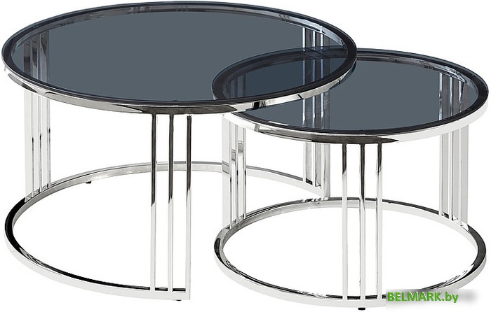 Журнальный столик Signal Vienna (дымчатый/серебряный) - фото