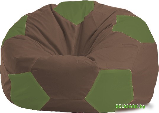 Кресло-мешок Flagman Мяч Стандарт М1.1-323 (коричневый/оливковый) - фото