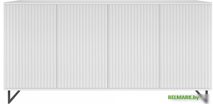 Тумба Shtabe Royal 5057 эко (белый/белый/черный) - фото