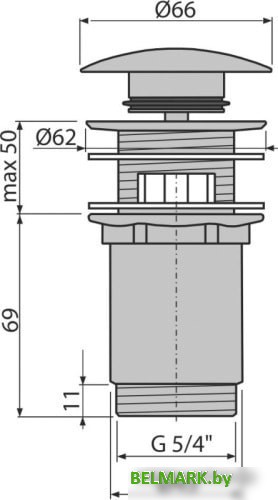 Донный клапан Alcaplast A392Black - фото2