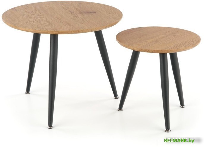 Журнальный столик Halmar Mentona 2 (дуб золотой/черный) - фото