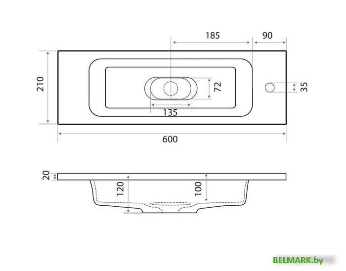 Умывальник Madera Modul 60 - фото2