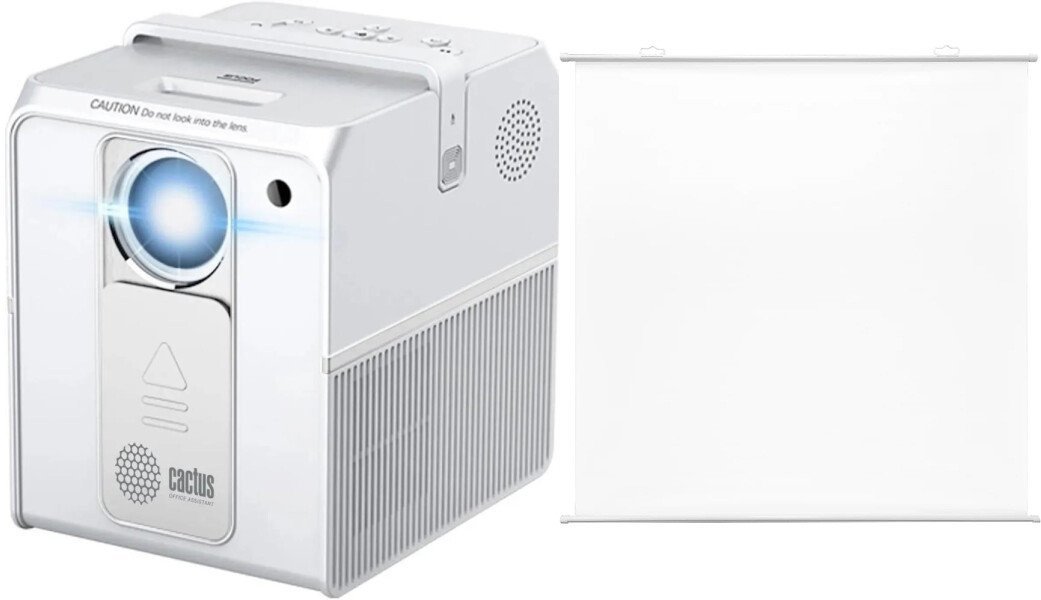 Проектор CACTUS CS-PRC.04WT.WUXGA-A + Экран CS-PSRM-180X180-WT - фото