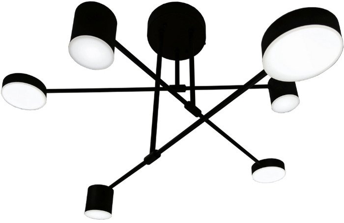 Люстра средней высоты Mirastyle Диод XL-21015/3+3 BK - фото