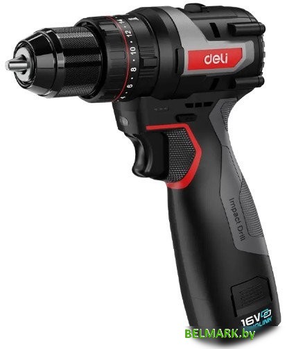 Ударная дрель-шуруповерт Deli EDE-CZ16-1D2 (с 2-мя АКБ) - фото