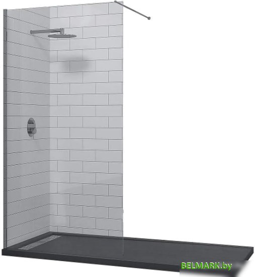 Душевая стенка RGW WA-010 80 (хром/прозрачное стекло) - фото