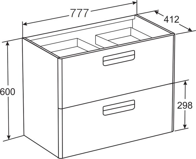 Roca Тумба под умывальник Gap 80 (белый глянец) - фото2