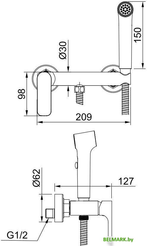 Гигиенический душ Raglo R03.51.06 - фото2