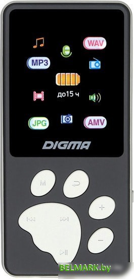 MP3 плеер Digma S4 8GB (черный/серый) - фото