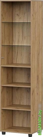 Шкаф-витрина SV-Мебель Милан 00-00107344 (дуб золотой/черный/белый матовый) - фото2