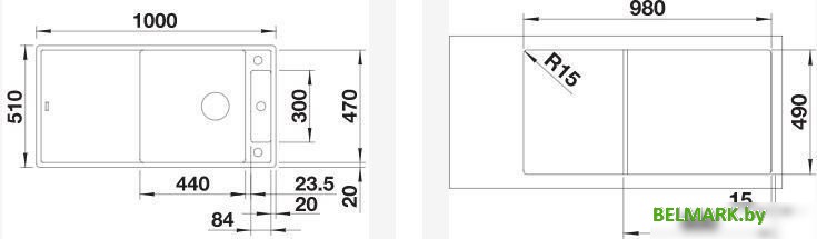 Кухонная мойка Blanco Axia III XL 6 S 527051 - фото2