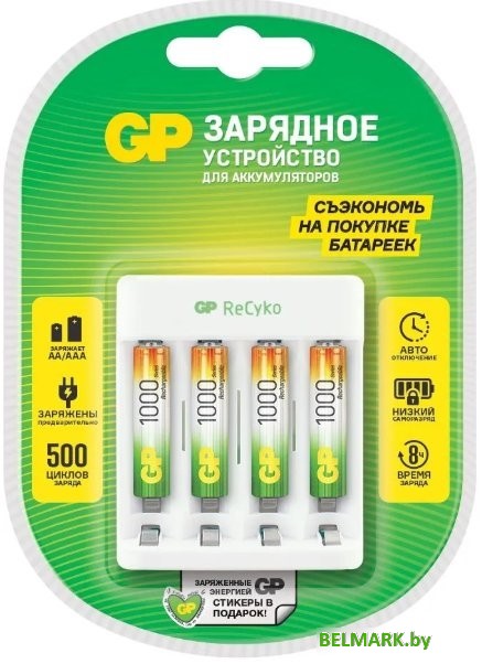 Аккумуляторы + зарядное GP Е411/100AAAHCCS-2CR1 - фото