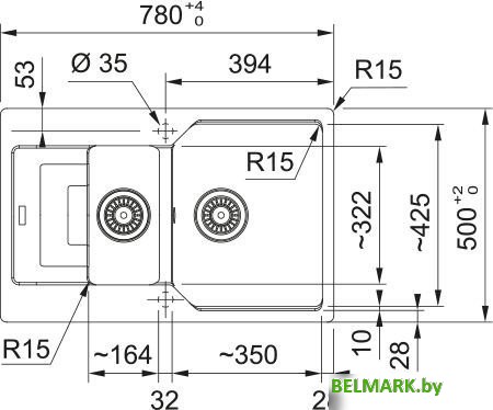 Кухонная мойка Franke Urban UBG 651-78 114.0687.298 (матовый черный) - фото2