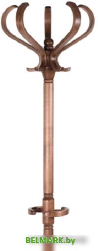 Вешалка для одежды Мебелик В 10Н (средне-коричневый) - фото2