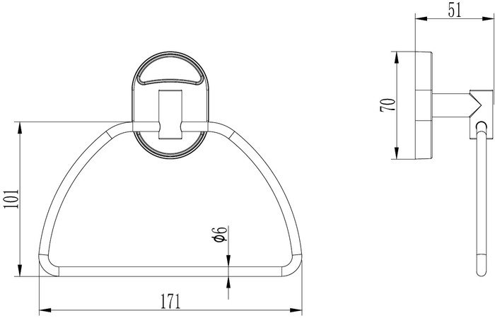 Держатель для полотенца Ledeme L1904-2 - фото2