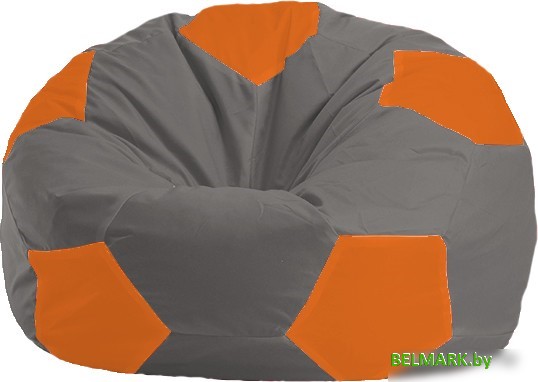 Кресло-мешок Flagman Мяч Стандарт М1.1-342 (серый/оранжевый) - фото