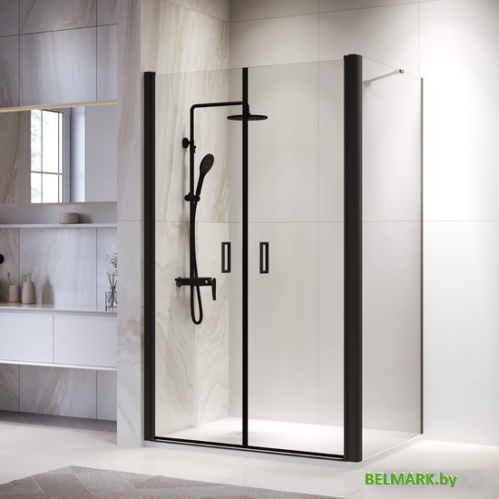 Душевой уголок RGW PA-144B (PA-104B+Z-050-2B+O-204B) 060814468-14 60x80 (черный/прозрачное стекло) - фото