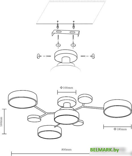Люстра средней высоты Velante 446-207-04 - фото2