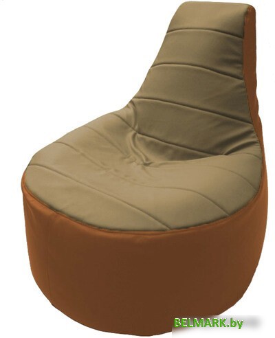 Кресло-мешок Flagman Трон Т1.3-21 (бежевый/оранжевый) - фото